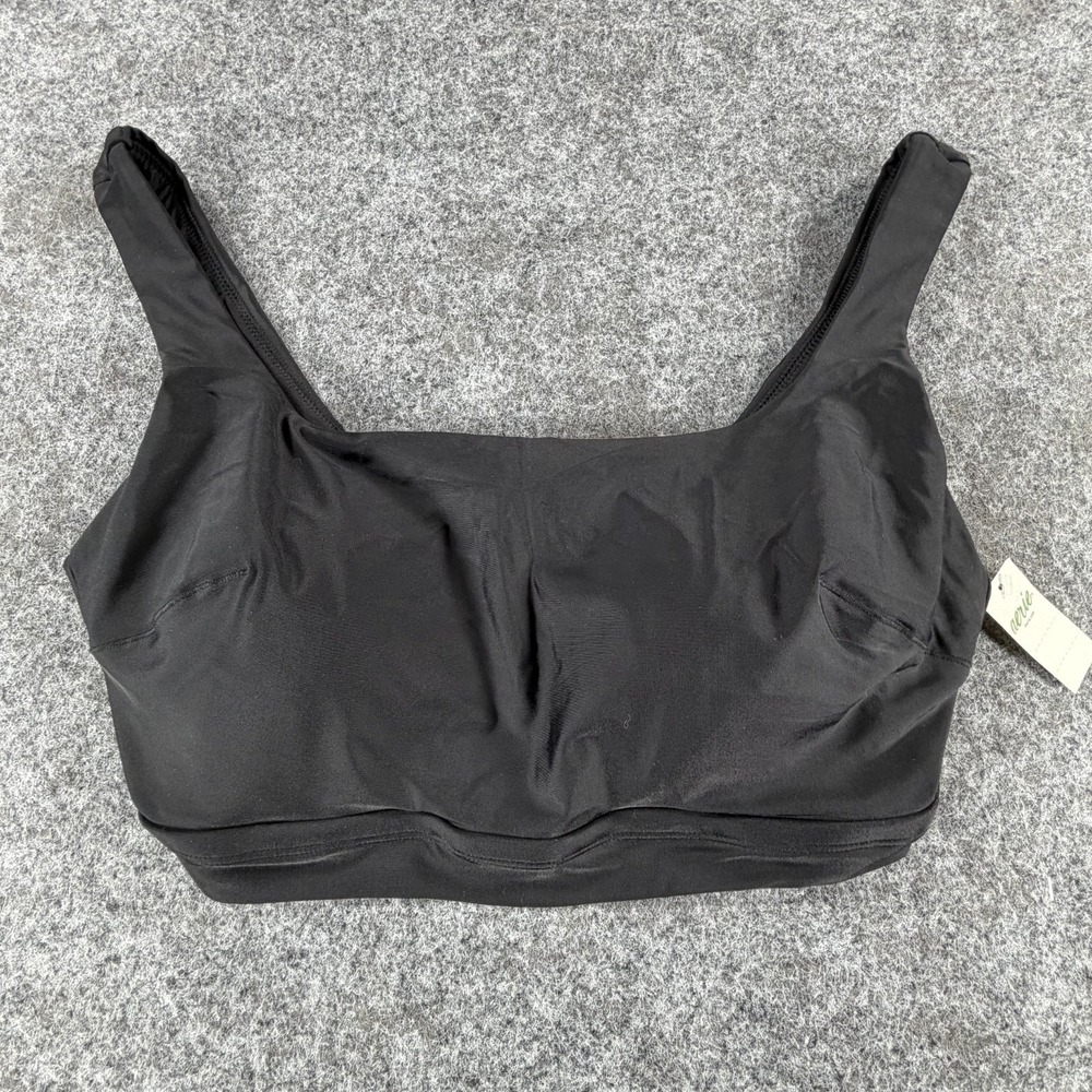 NWT Aerie The Sandscoop Bikini Top Womens 2XL Black UPF 50 Removable Pads